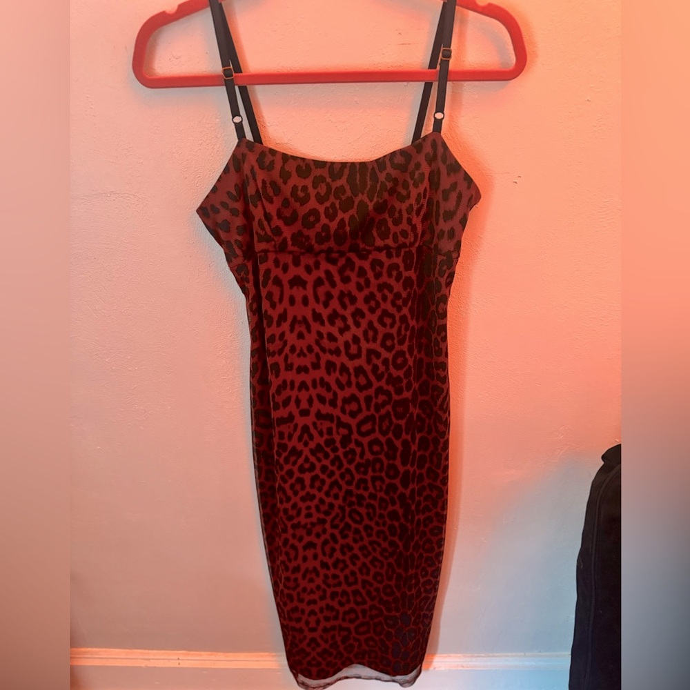 Pre-owned Red Leopard dress by Arden B